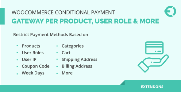 WooCommerce Conditional Payment Gateway pro Produkt, Benutzerrolle und mehr